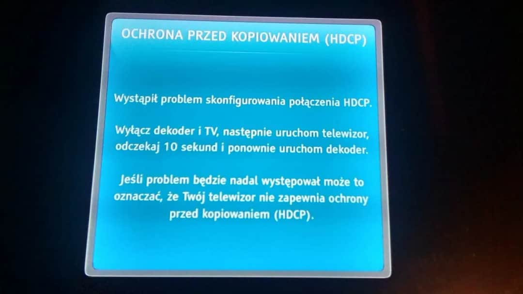 Jak naprawić błąd HDCP i odzyskać działający obraz na urządzeniu