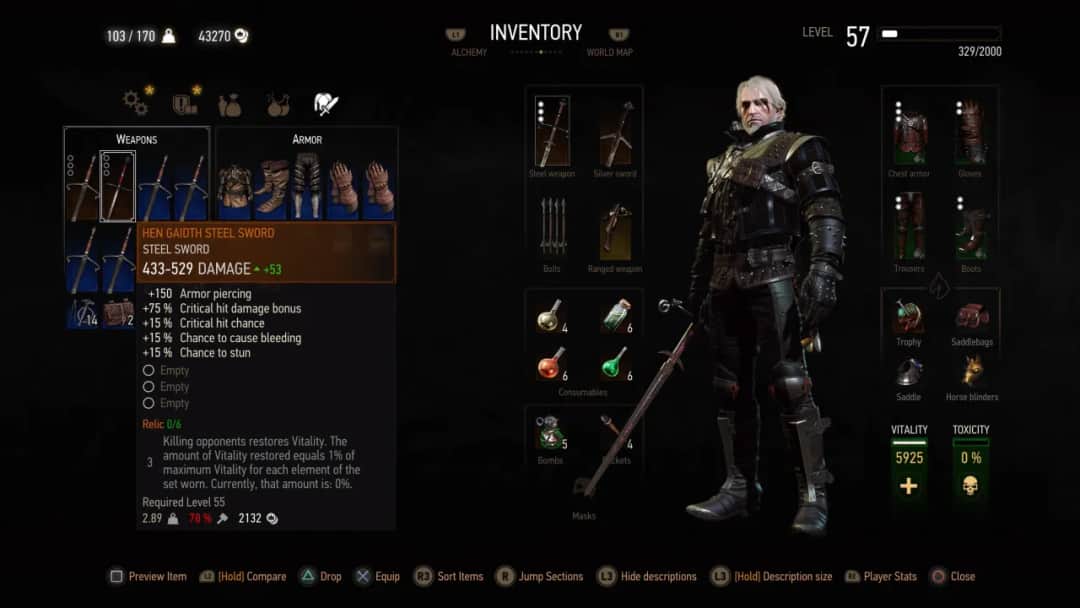 Jak naprawić miecz w Wiedźminie 3 - uniknij kosztownych strat