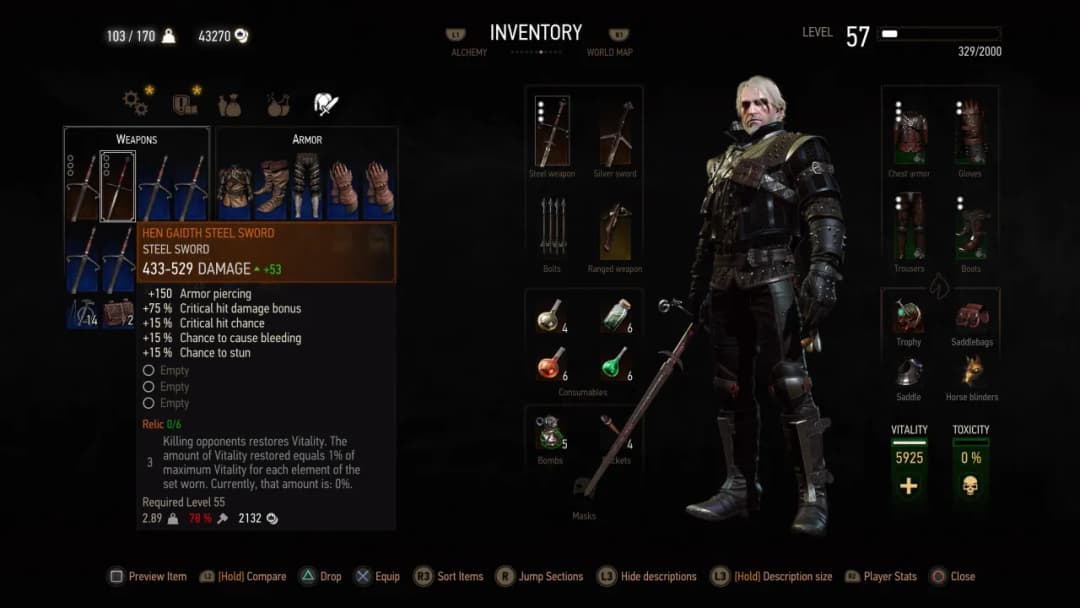 Jak naprawić miecz w Wiedźminie 3 - uniknij kosztownych strat